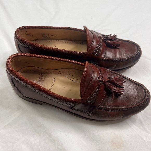 Mens Allen Edmonds Maxfield Brown Leather Slip On Casual Dress Shoes Size 7.5 D - Picture 2 of 8